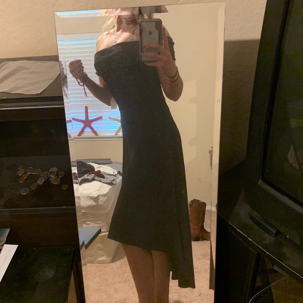 Black Hi-Lo Dress strapless